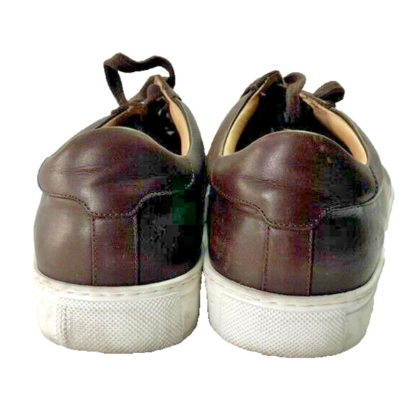 SuitSupply Sneakers Mens Size 11-12 Brown Leather Low-Top Lace Up Lined main image 6